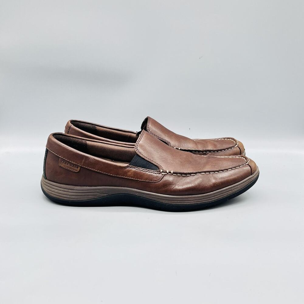 Cole Haan‎ Shoes Mens 11 Brown Leather Slip On Loafers Casual Comfort Walking